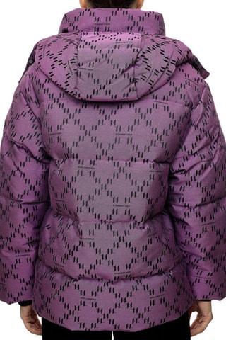 Doudoune à capuche - Violet et noir