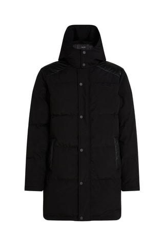 Doudoune longue à capuche - Noir