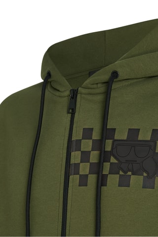 Sweat à capuche en coton biologique - Kaki