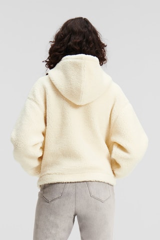 Sweat à capuche en laine - Blanc