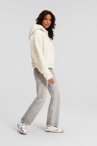 Sweat à capuche en laine - Blanc