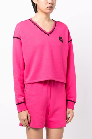Sweat en coton biologique - Fuchsia