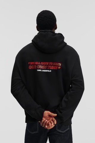 Sweat à capuche en coton biologique - Noir