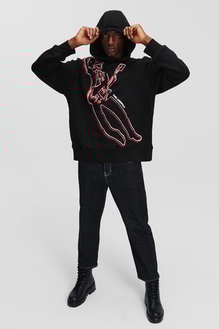 Sweat à capuche en coton biologique - Noir