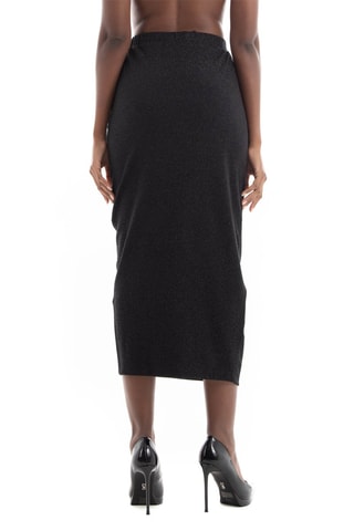 Jupe fourreau taille haute - Noir