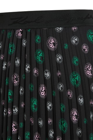 Jupe plissée - Noir et vert foncé