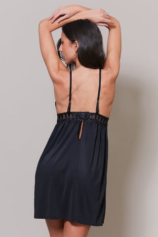 Slipdress en String Sisi - Zwart