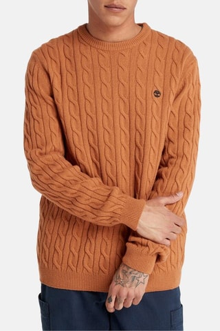 Pull en laine Cable - Marron
