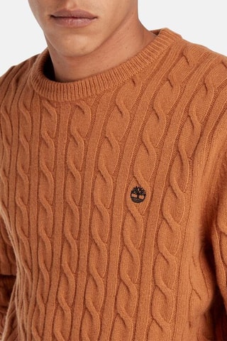 Pull en laine Cable - Marron