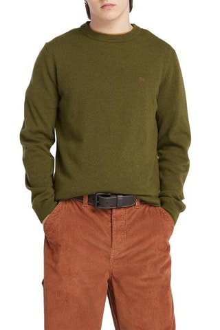 Pull en mérinos Cohas Brook - Vert olive