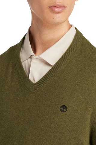 Pull en mérinos Cohas Brook - Vert olive