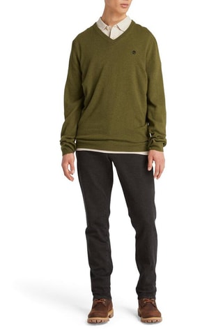 Pull en mérinos Cohas Brook - Vert olive
