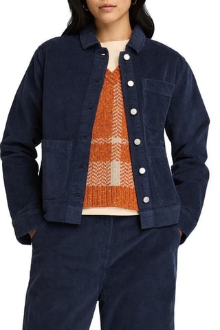 Veste en velours Kempshire - Bleu marine