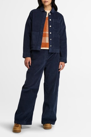 Veste en velours Kempshire - Bleu marine