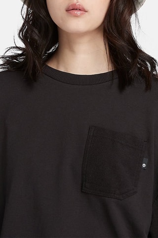 Sweat Mixed Textured Crew Noir
