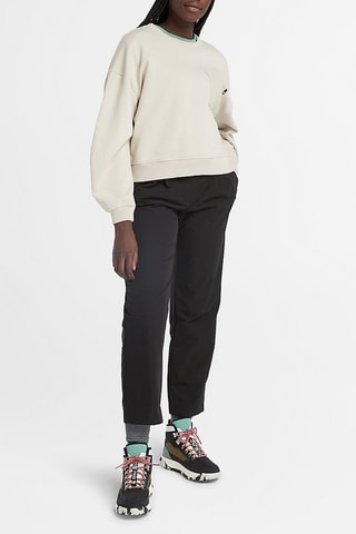 Sweat Mixed Textured Crew Gris
