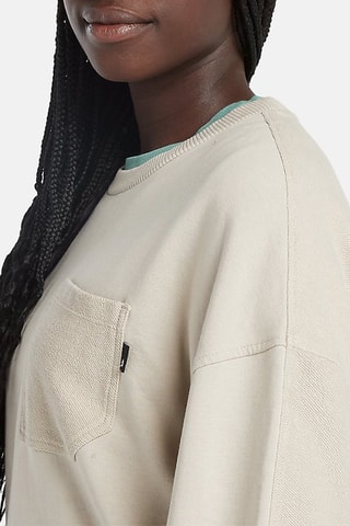 Sweat Mixed Textured Crew Gris