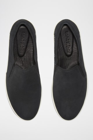 Slip-on plateformes en nubuck - Noir