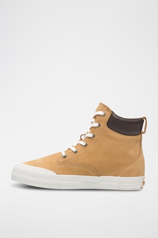 Baskets montantes en nubuck - Beige