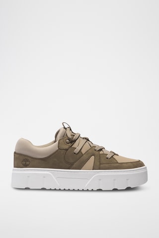 Baskets en nubuck - Vert olive