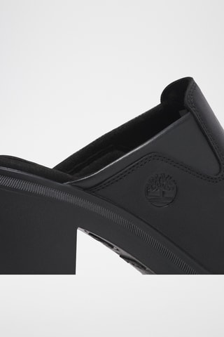 Sabots à talons en cuir - Noir