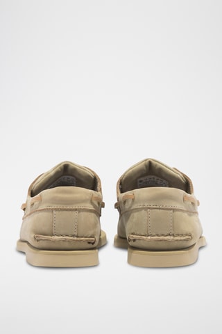 Chaussures bateau en nubuck - Beige