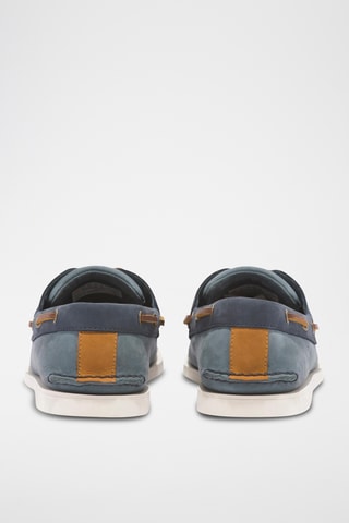 Chaussures bateau en nubuck - Bleu cobalt