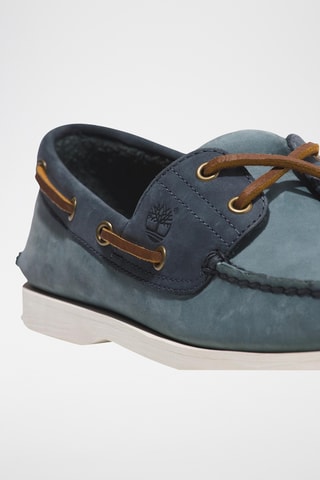 Chaussures bateau en nubuck - Bleu cobalt