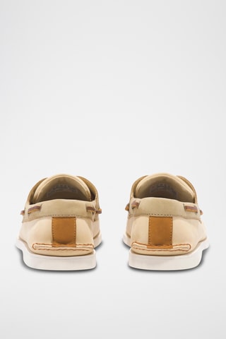 Chaussures bateau en nubuck - Jaune