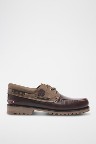 Chaussures bateau en cuir - Bordeaux