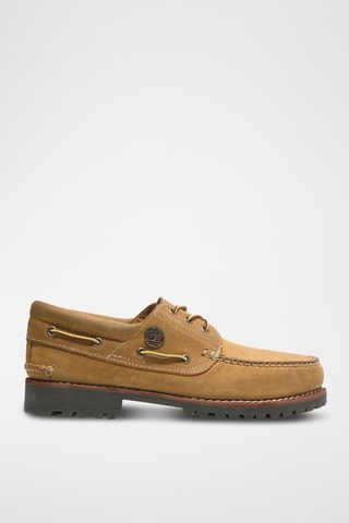 Chaussures bateau en cuir - Marron clair