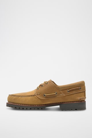 Chaussures bateau en cuir - Marron clair