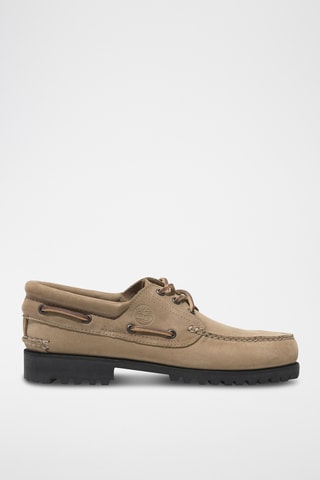 Chaussures bateau en nubuck - Beige