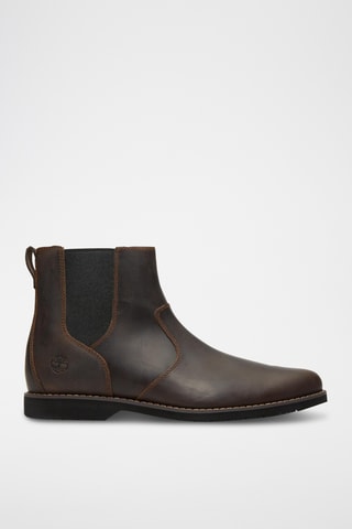 Boots Chelsea en cuir - Marron foncé