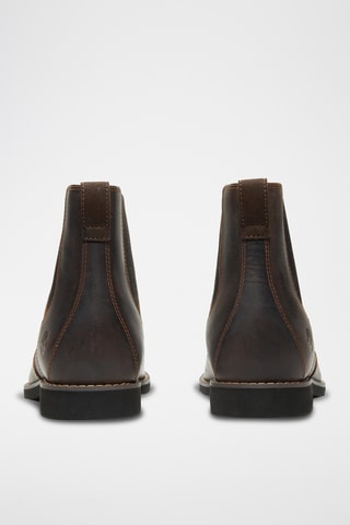 Boots Chelsea en cuir - Marron foncé