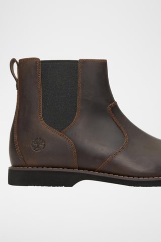 Boots Chelsea en cuir - Marron foncé