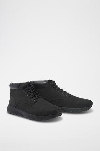 Baskets montantes en cuir - Noir