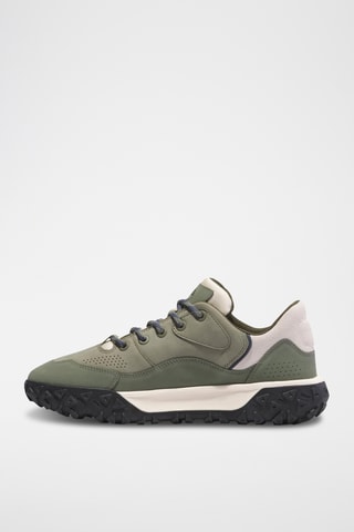 Baskets en cuir - Vert foncé