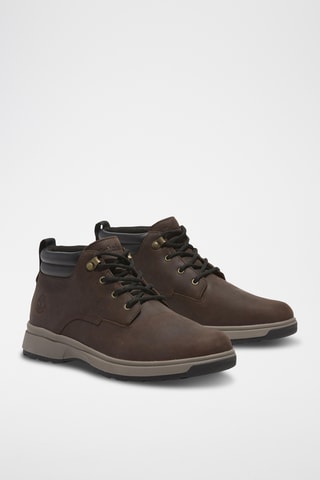 Boots en cuir - Marron foncé