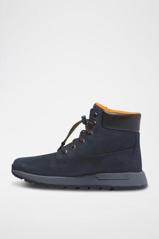 Baskets montantes en cuir - Bleu marine