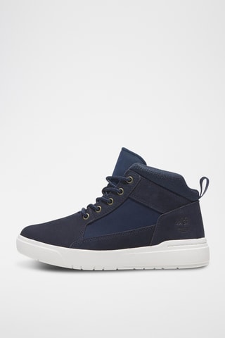 Baskets montantes en cuir - Bleu marine