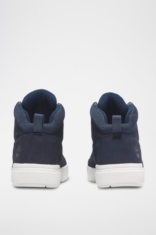 Baskets montantes en cuir - Bleu marine