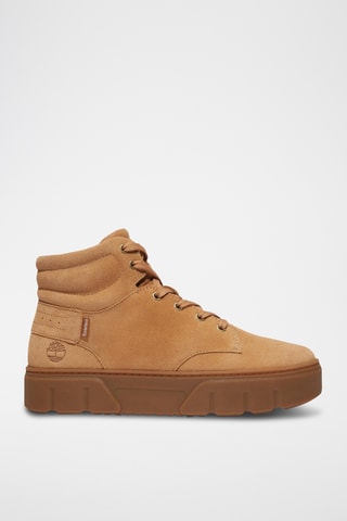 Baskets montantes en nubuck - Marron clair