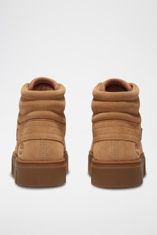 Baskets montantes en nubuck - Marron clair