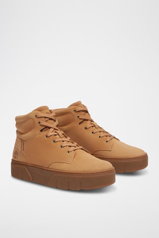 Baskets montantes en nubuck - Marron clair