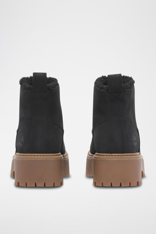 Bottines fourrées en nubuck - Noir