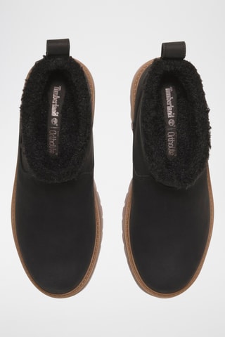 Bottines fourrées en nubuck - Noir