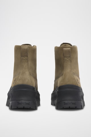 Bottines en nubuck - Vert olive