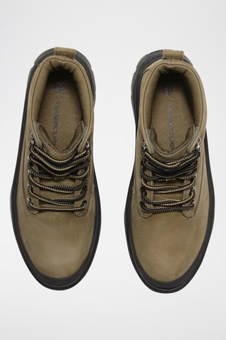 Bottines en nubuck - Vert olive