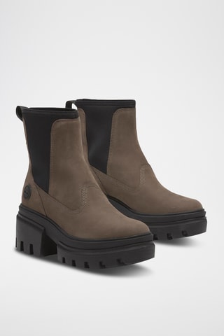 Bottines Chelsea en nubuck - Marron clair